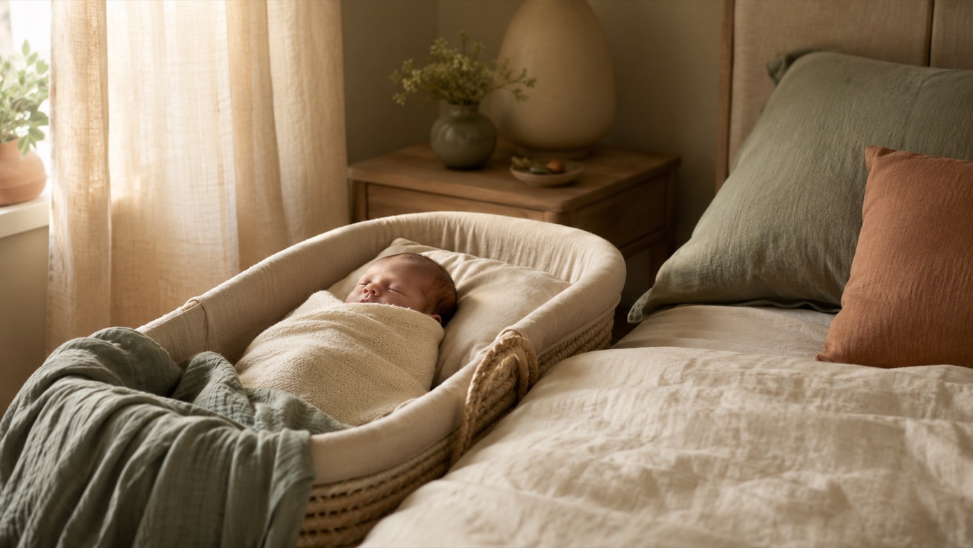 A newborn resting in a warm, calm home